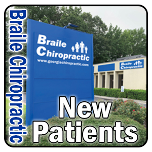 New Patient information at Braile Chiropractic next to the Avenue West Cobb